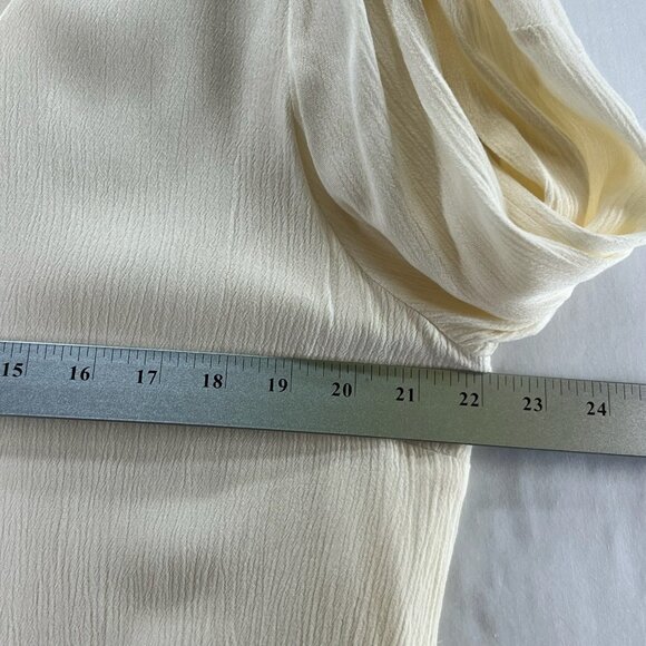 Soft Surroundings Boho Tunic Top Women L Crinkle Gauze Bell Sleeve Layered Cream - Picture 7 of 11